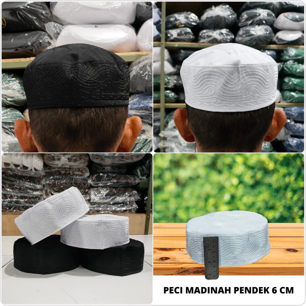 Peci Madinah/Peci Haji/Kopyah Madinah/Kopyah Haji/Peci Madinah Pendek