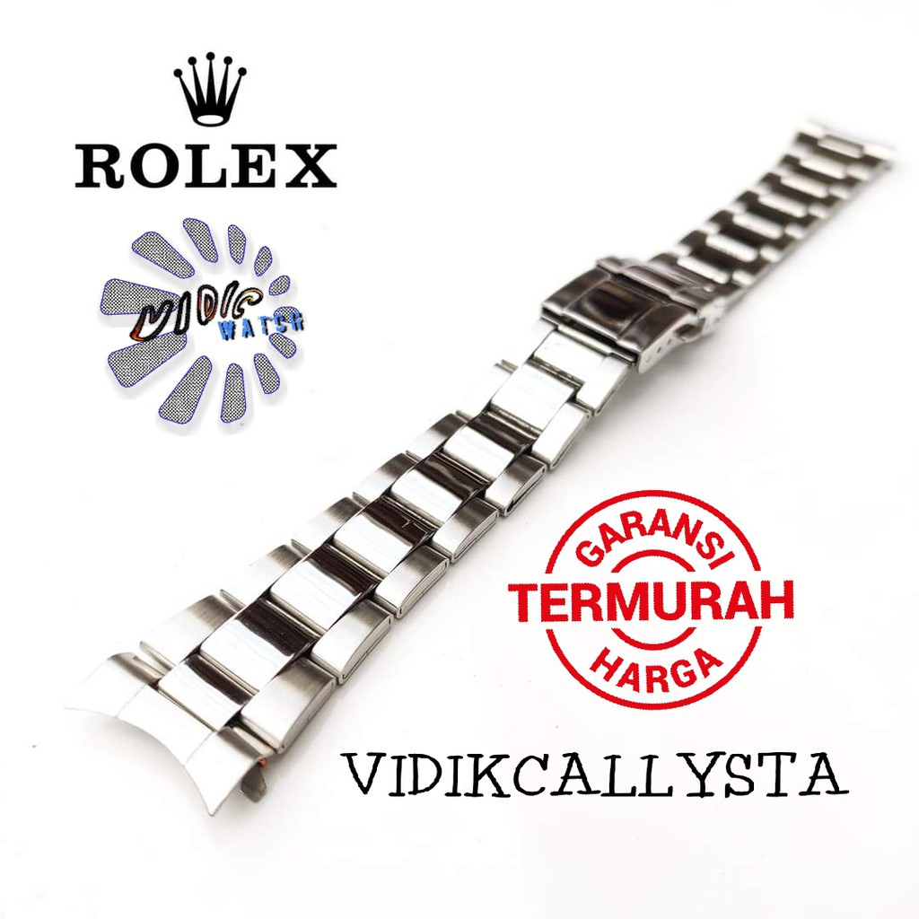 20mm Rolex Daytona Strap watch Band Silver Tali Rolex Daytona 20 MM