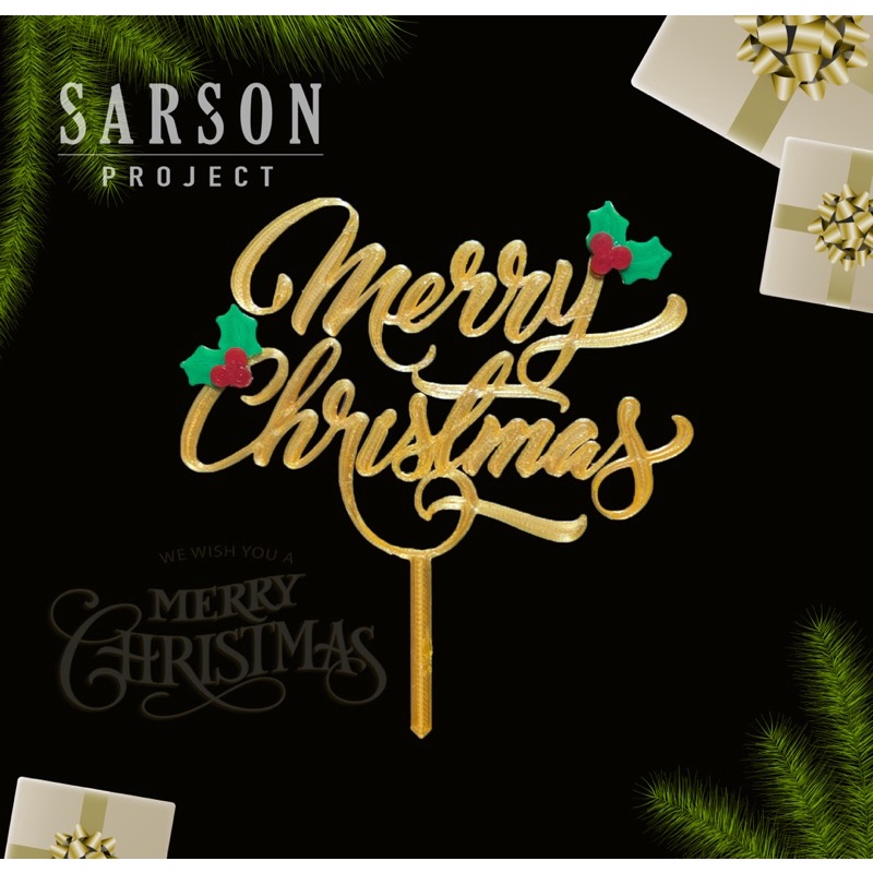 

3D Print, Christmas Cakes Topper, Topper Kue Natal, Hiasan Natal