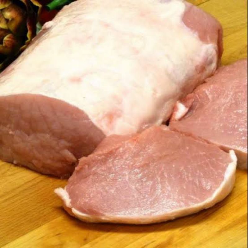 

Daging babi Karbonat / Pork loin (1 KG) FRESH MEAT