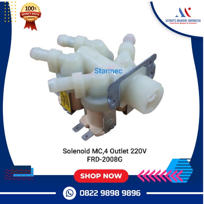 selenoid water inlet mesin cuci cabang 4 FRD-2008G 220VAC