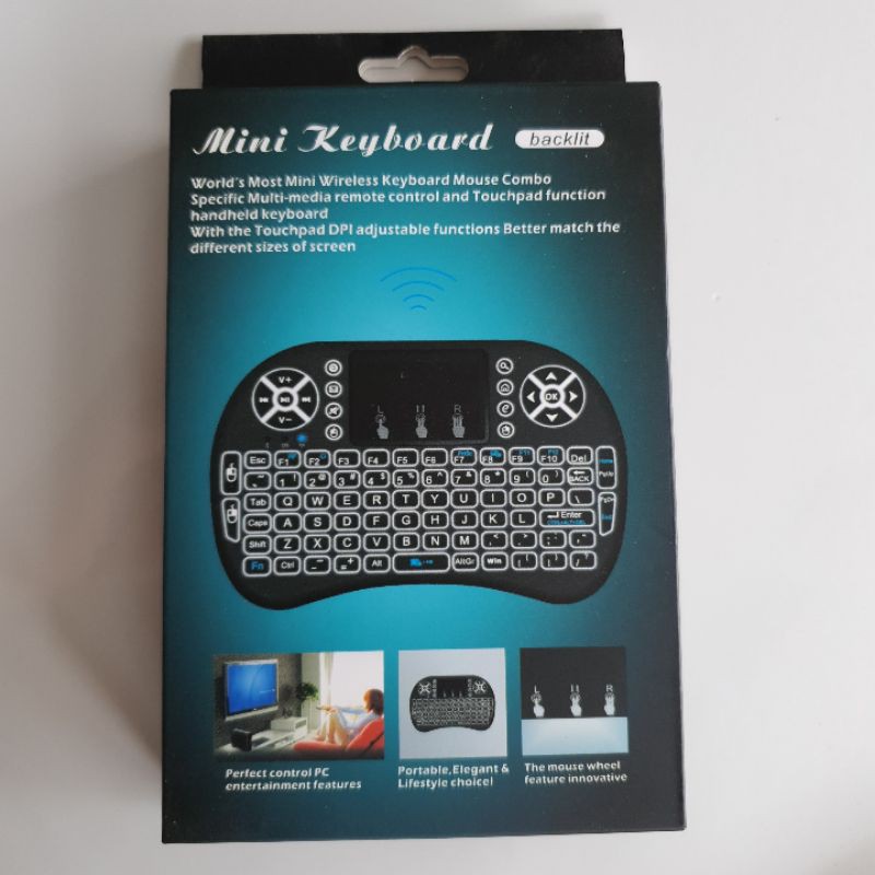 KEYBOARD MINI I8 KEYBOARD ANDROID TV BOX KEYBOARD SMART TV BATERAI AAA