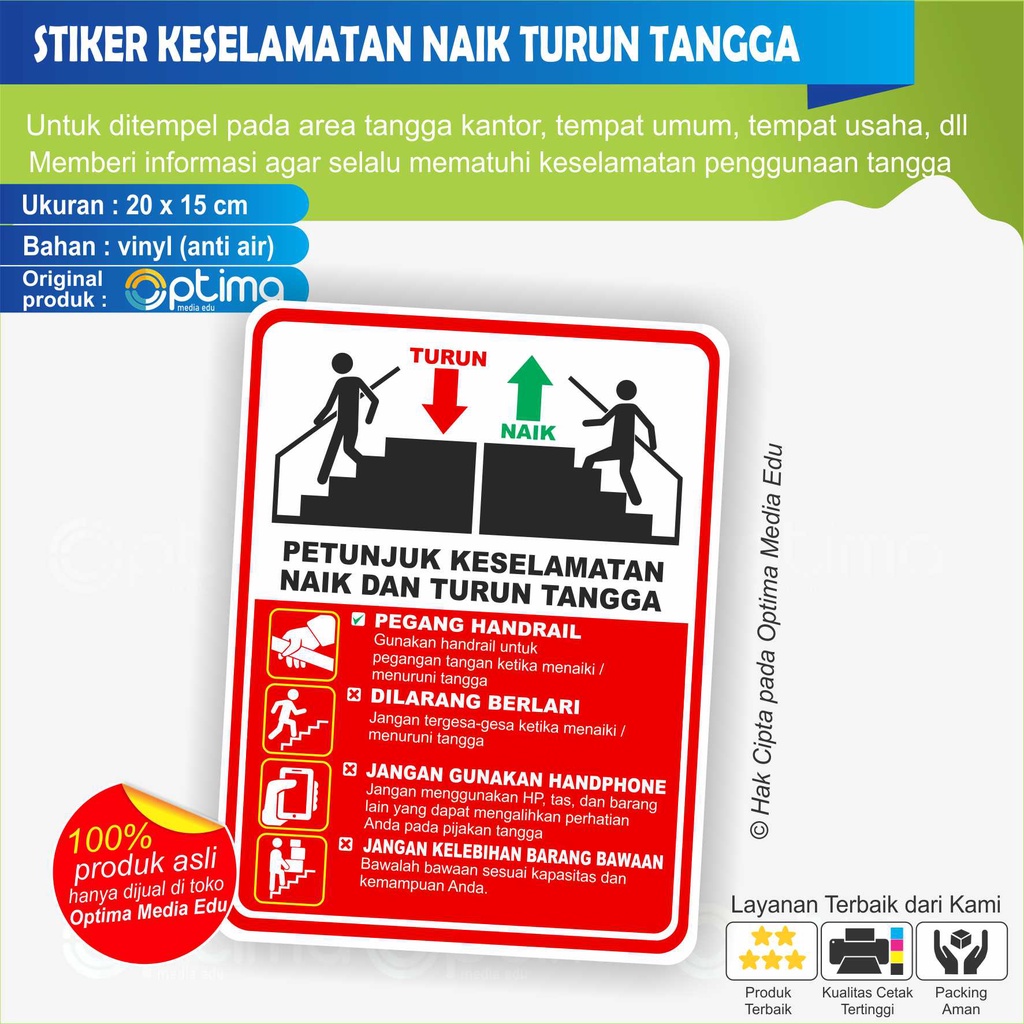 

STIKER PETUNJUK KESELAMATAN NAIK DAN TURUN TANGGA