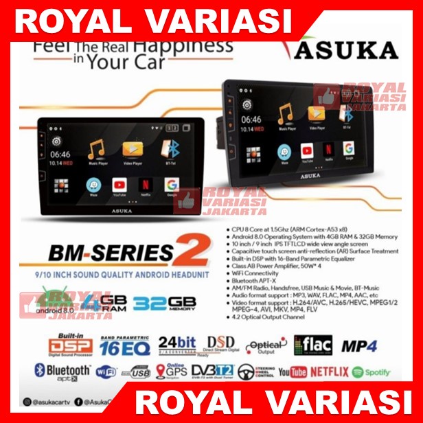 Headunit Android Asuka BM 210 10 inch Include TV Tuner