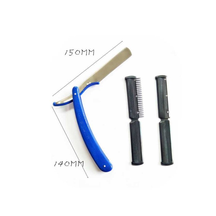 Pisau Cukur Lipat Pangkas Rambut Barber Razor Shaving Knife