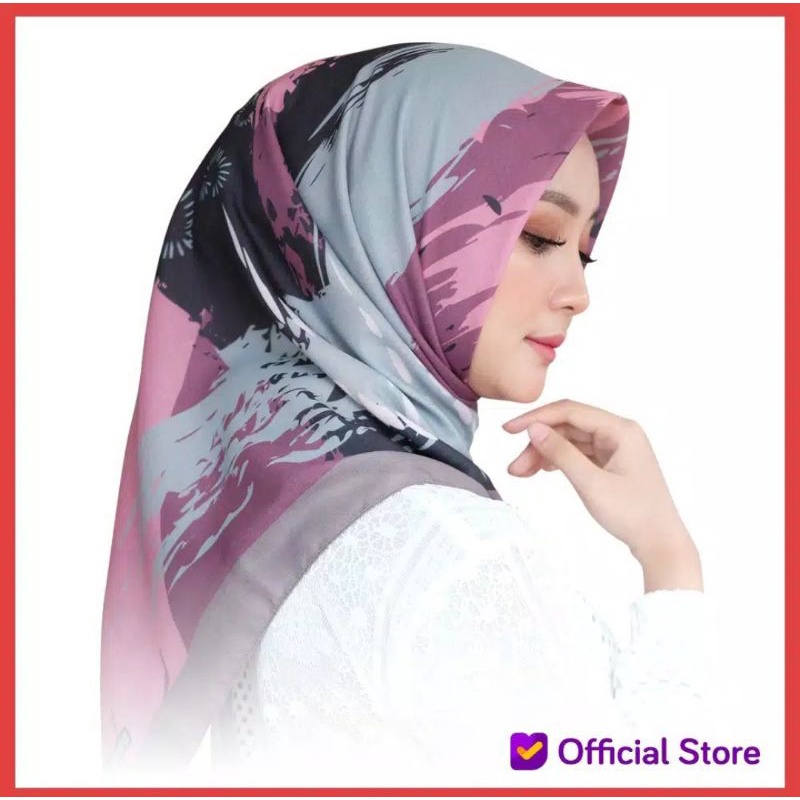 VOAL HIJAB MOTIF PRINTING NEW SEGIEMPAT /BY ZANEVA HIJAB