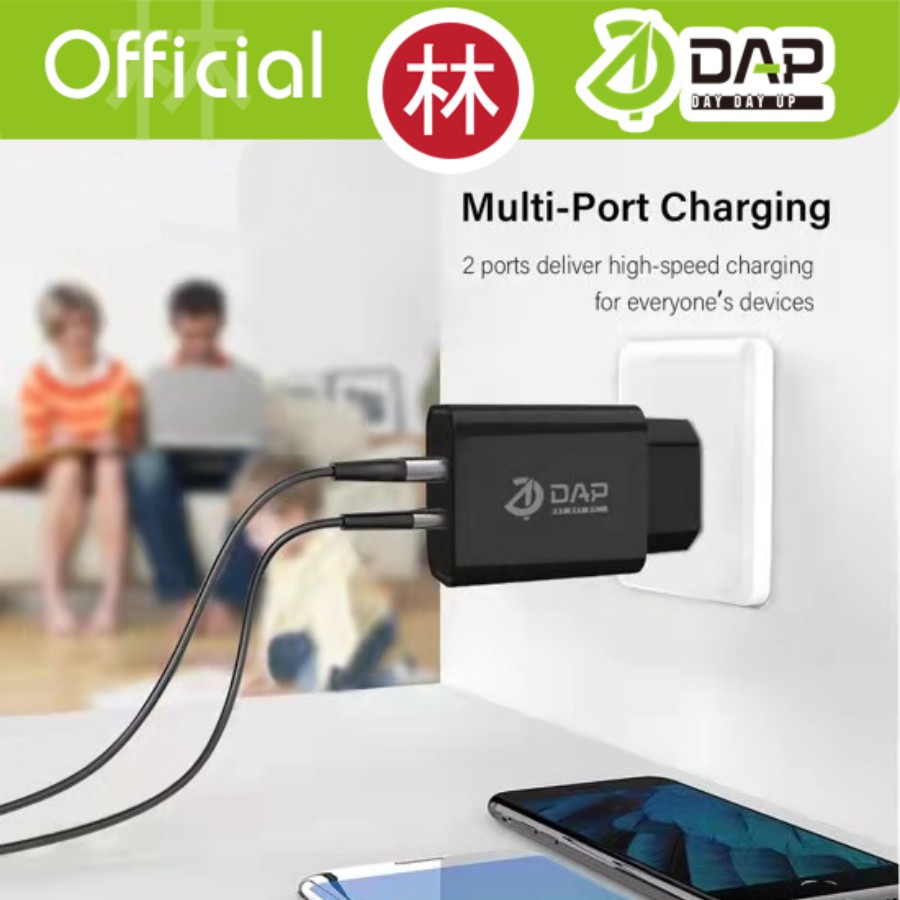 DAP D-A4 Wall Charger Dual Output Fast Charging 2.4A