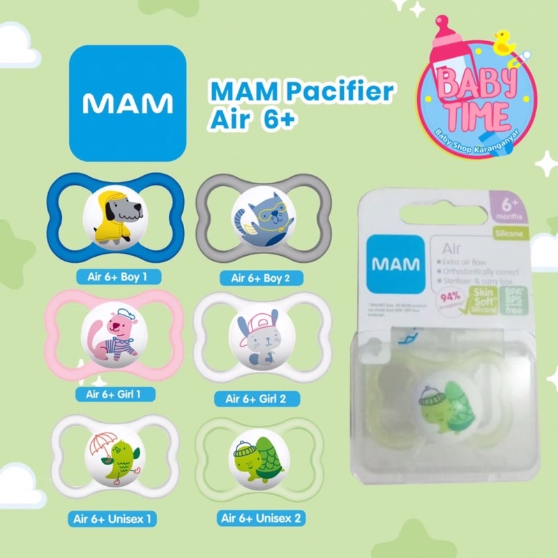 MAM Night / ORIginal / AIR Pacifier Orthodontic Empeng Bayi [0-6bulan] - Empeng Bayi