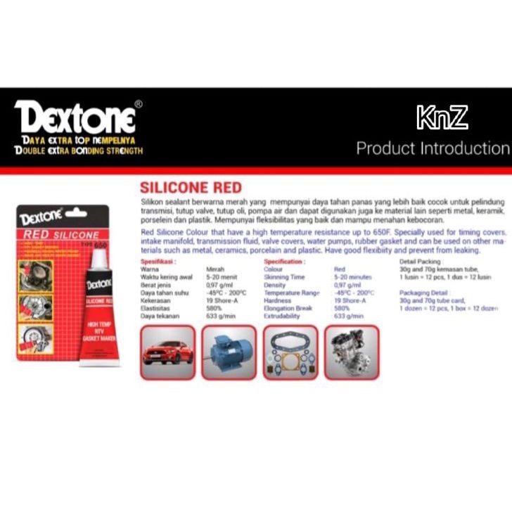 

LEM GASKET SILICONE RED DEXTONE