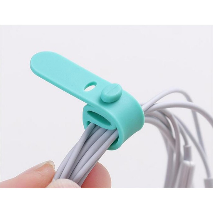 [ TOMCASES ] Pengikat Kabel Penggulung Cable Binder Klip Cable Cord Holder Penjepit Kabel Charger Hp