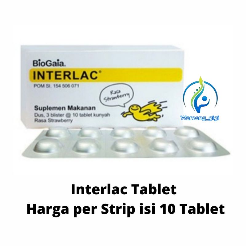 Interlac Probiotik Tablet ECER (Harga per 10 Tablet)