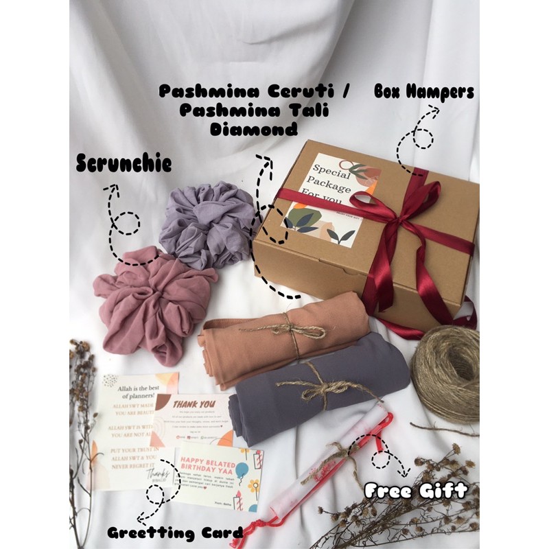

Hampers Hijab Box / Hampers box / Hampers Pashmina Ceruty