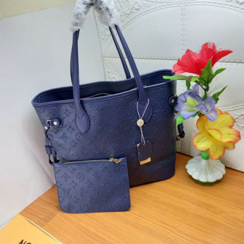 Tas Kerja Kuliah Pengajian Arisan Jalan Jalan Wanita Ibu Ibu Cewek Totebag Lv Embos Polos Simple