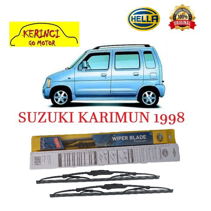 WIPER SUZUKI KARIMUN 1998 HELLA PREMIUM 20&quot; &amp; 18&quot; SEPASANG WIPER