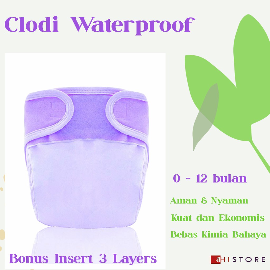 DIAPER CLODI POPOK KAIN DOUBLE TPU WATERPROOF BAHAN PREMIUM