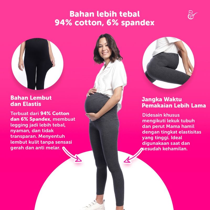 Mama's Choice Activewear Maternity Legging | Legging Hamil | Celana Hamil