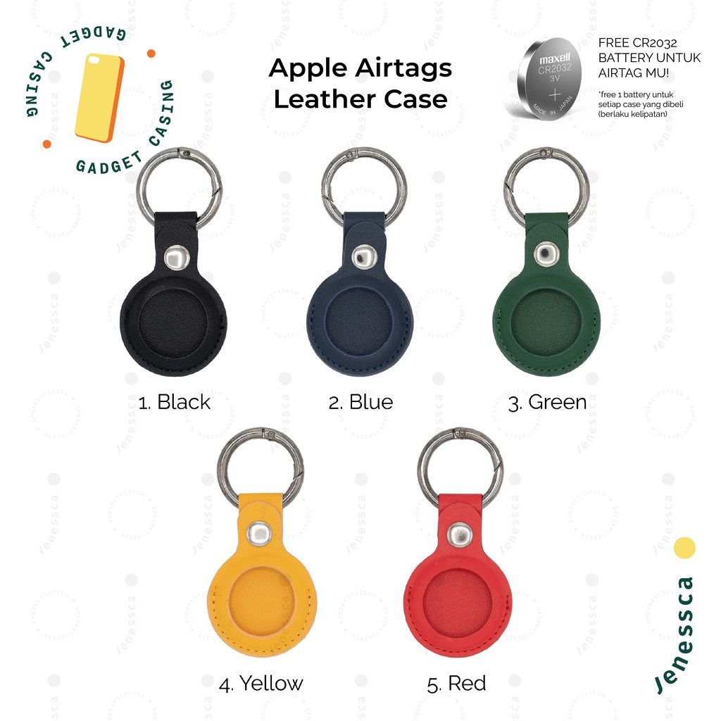 Casing AirTag Leather Case Keychain Apple Gantungan AirTag Pelindung