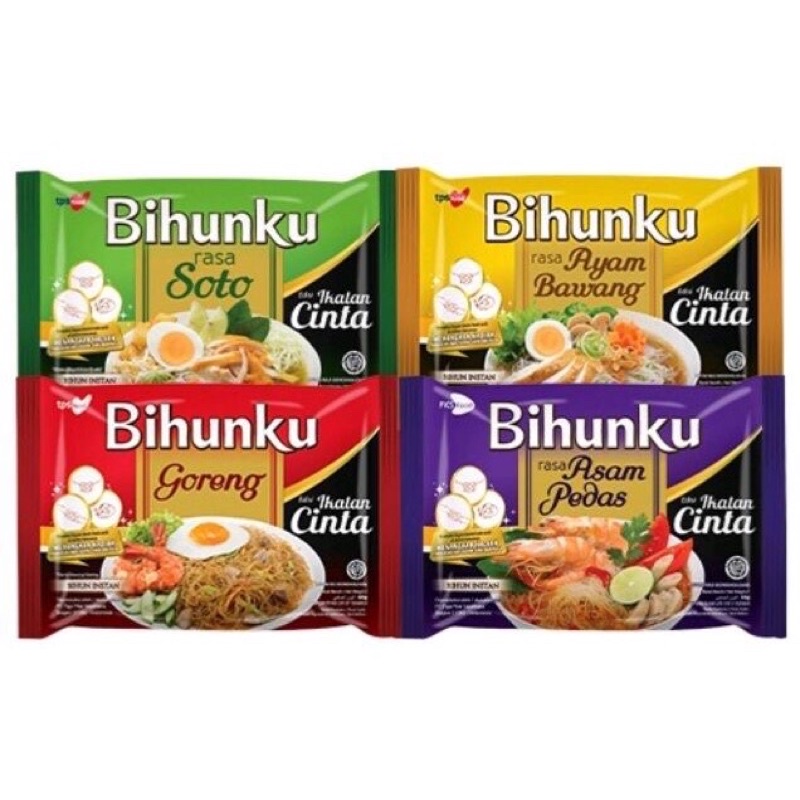 bihunku 1 dus isi 40pc termurah mie soto ayam bawang goreng kari laksa asam pedas