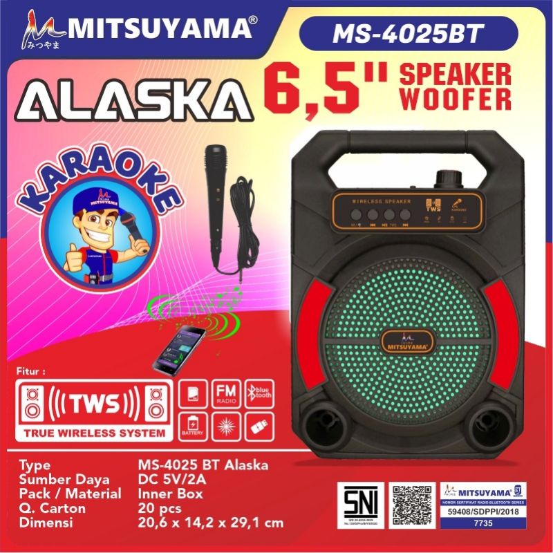 speaker portable mitsuyama ms 4025bt alaska