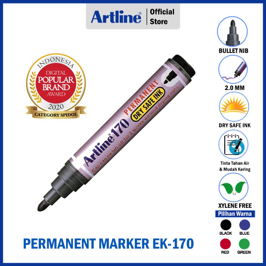 

SPIDOL ARTLINE PERMANENT DRY SAFE MARKER EK-170