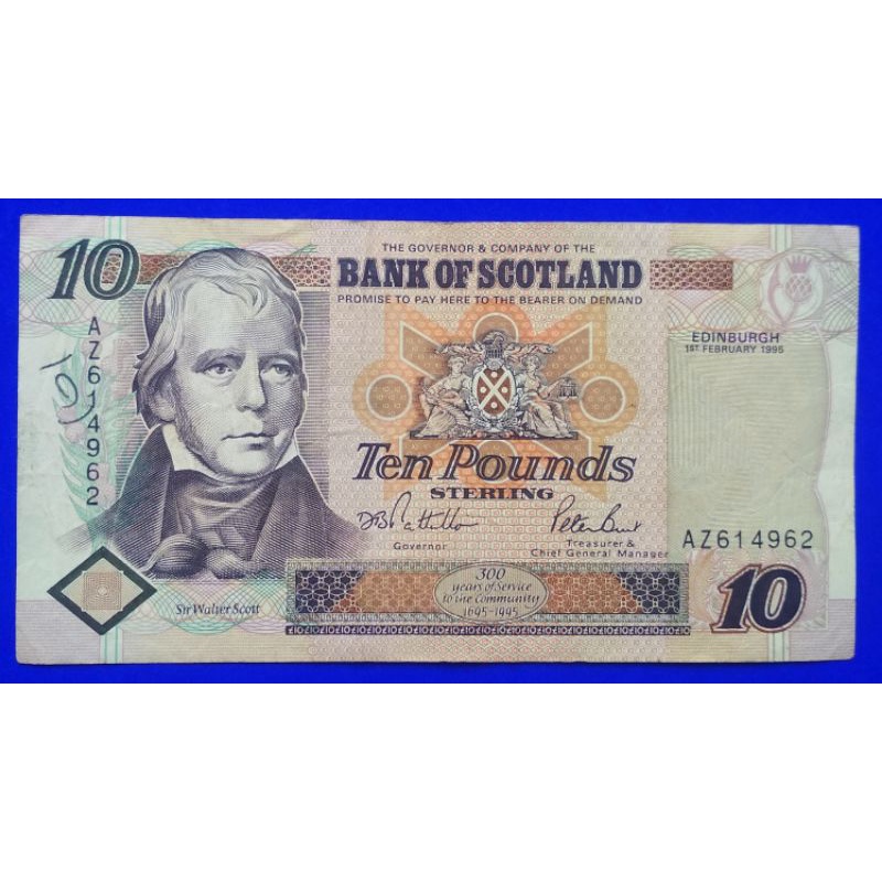 UANG SCOTLANDIA 10 POUNDSTERLING