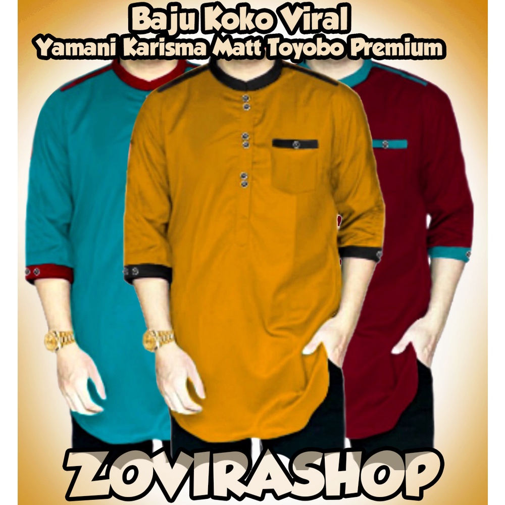 Baju Koko Yamani Karisma Matt Toyobo Premium Quality Lembut Adem Viral
