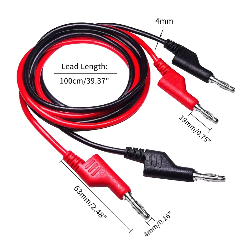 Btsg Upgraded 4mm Banana to Banana Plug Test Lead Kit Untuk Multimeter Match Alligat-or Clip U-typ &amp; Tusukan Test Probe K