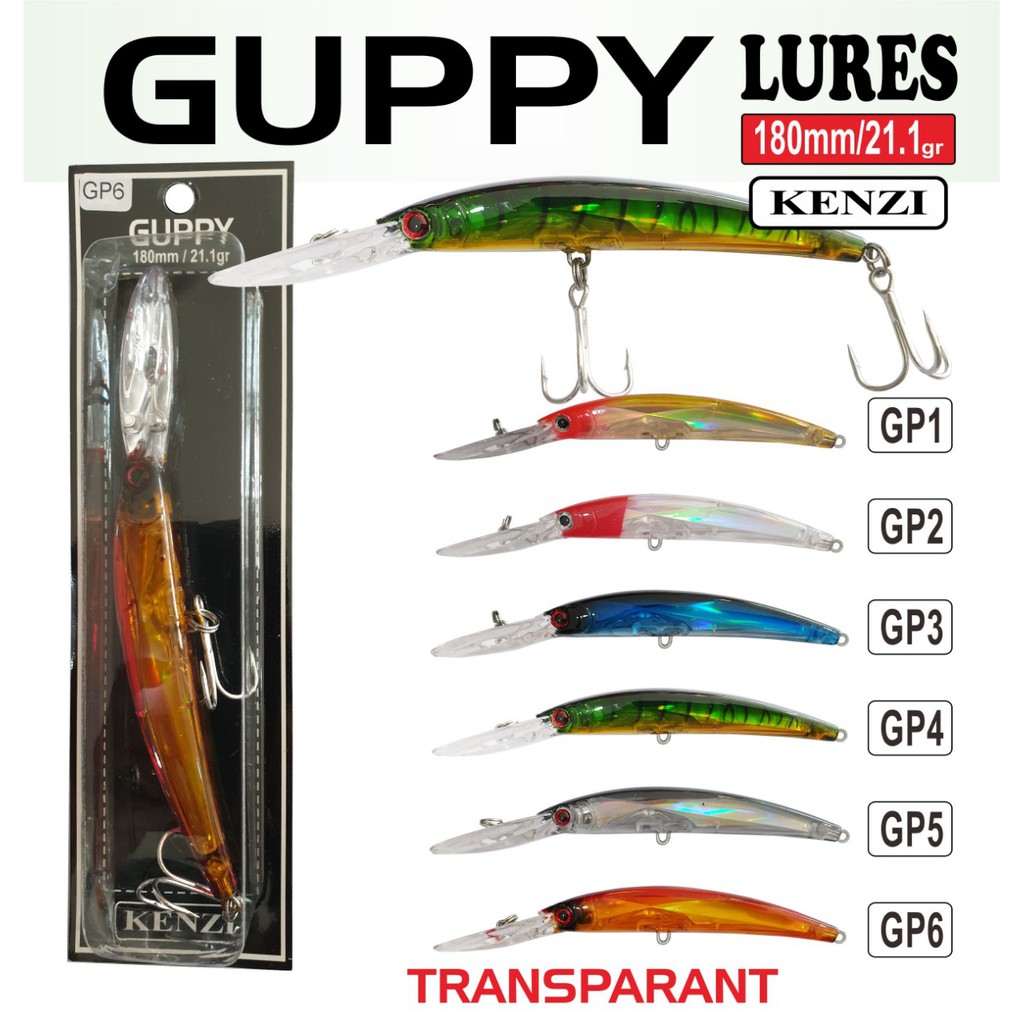 Umpan Pancing Lure Minnow Kenzi Guppy 180mm 21.1gr