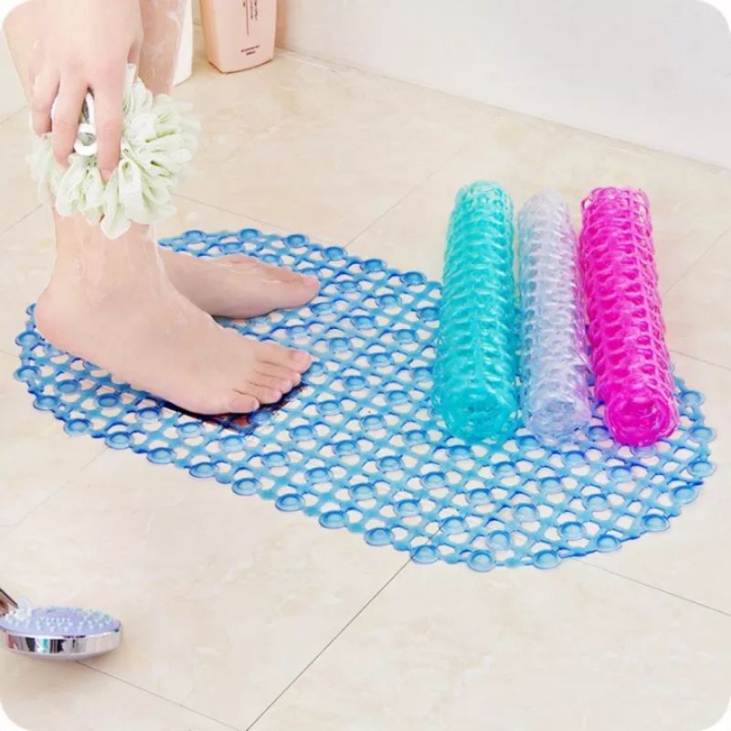 Keset Kamar Mandi Anti Licin / Alas Kaki Toilet Dapur / Karpet Lantai Silikon Suction Cup Bathroom Anti Slip Mat PVC Anti Slip