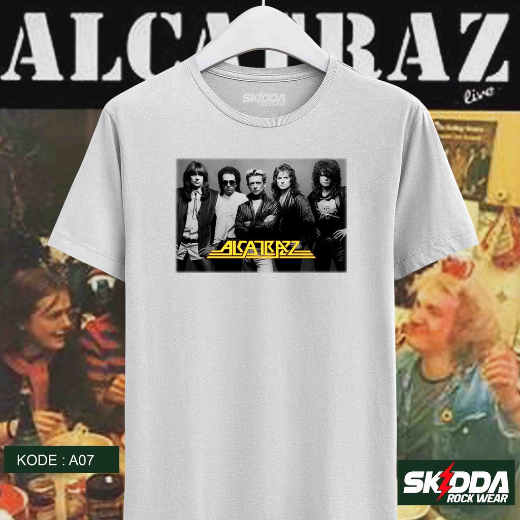 T Shirt Kaos Band Rock ALCATRAZ – A07 - Premium White NSA