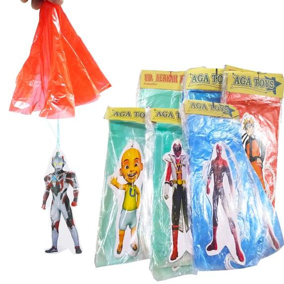 Mainan Anak Parasut Terjun Payung Karakter Superhero