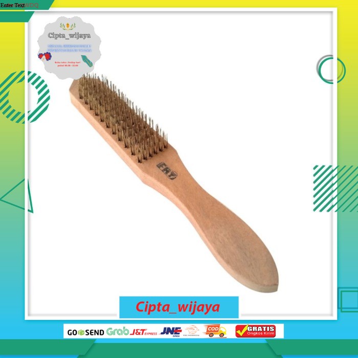 Sikat Tembaga/Sikat Baja Gagang kayu/Sikat Kawat Gagang Kayu