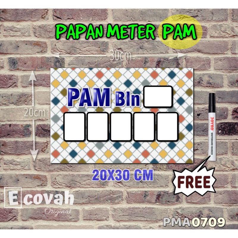 

Ecovah Papan Meter Listrik PLN PAM motif Unik - Pastel 09