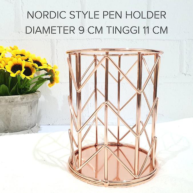 

NORDIC AESTHETIC PEN HOLDER | TEMPAT STATIONERY MINIMALIS - ROSE GOLD