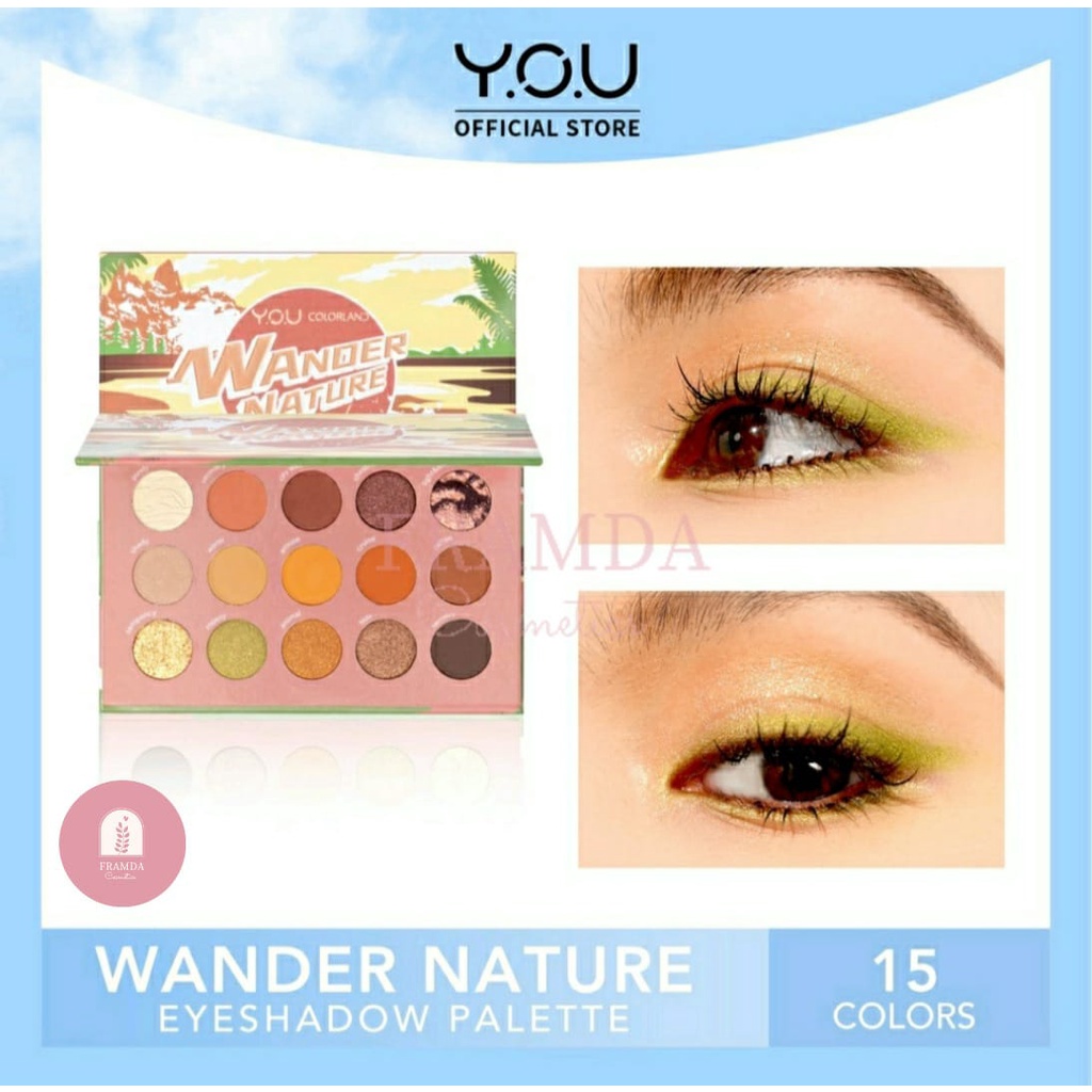 ❣️FRAMDA❣️YOU Colorland Wander Nature Eyeshadow Palette | 15 Warna