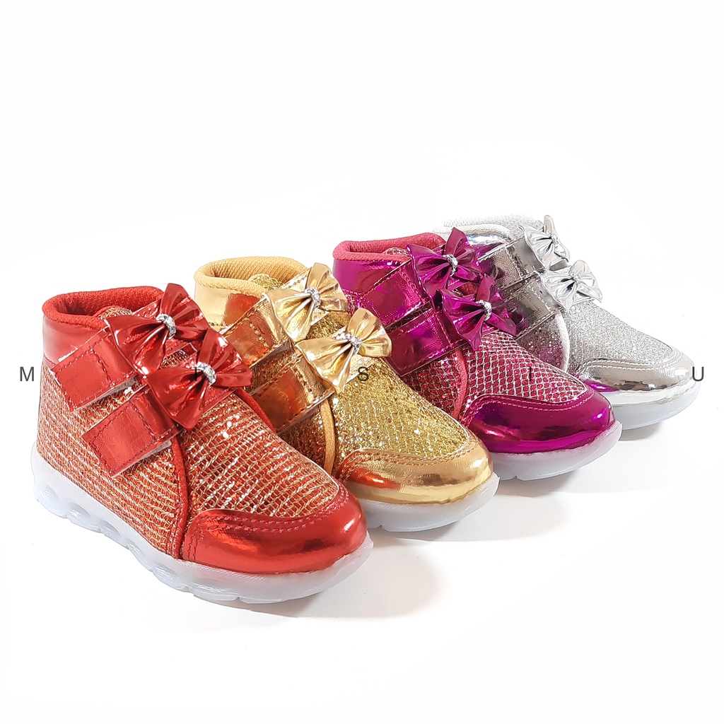 Misius - Sepatu Pesta Anak Sepatu Boots Sparkle