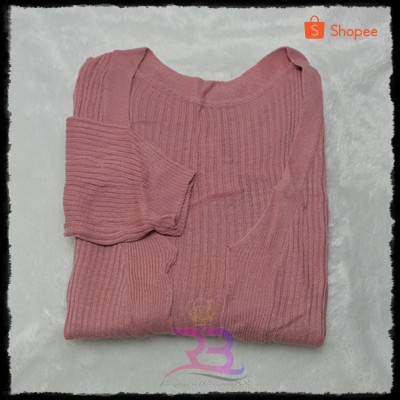 LONG CARDIGAN RAJUT WANITA || CARDY RAJUT || BELLE OVERSIZE / CARDI OUTER / CARDY POLOS-PINK DUSTY