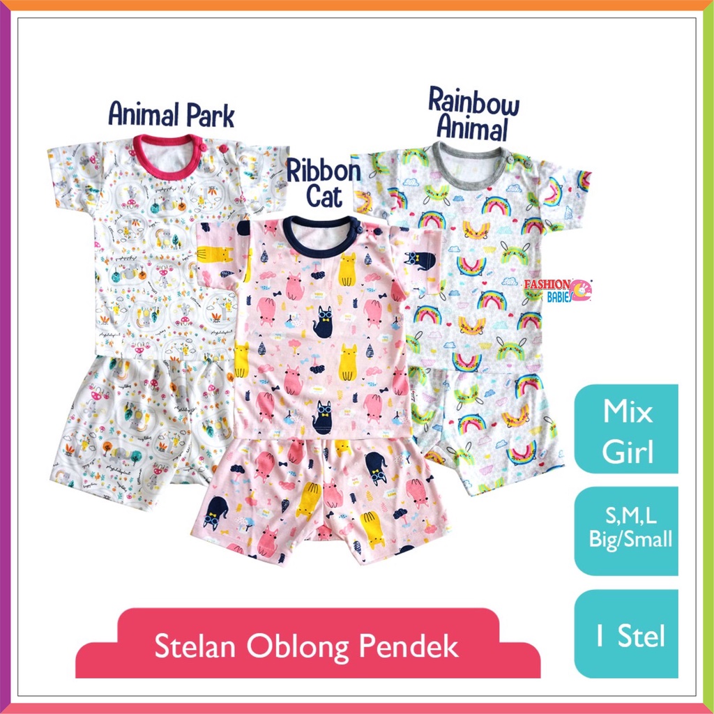 LIBBY PRINT MOTIF SETELAN PENDEK OBLONG | MIX BOY GIRL HAPPY FOREST CARNIVAL ISLAND | LIBBY BABY S M L ❤ Fashionbabies ❤