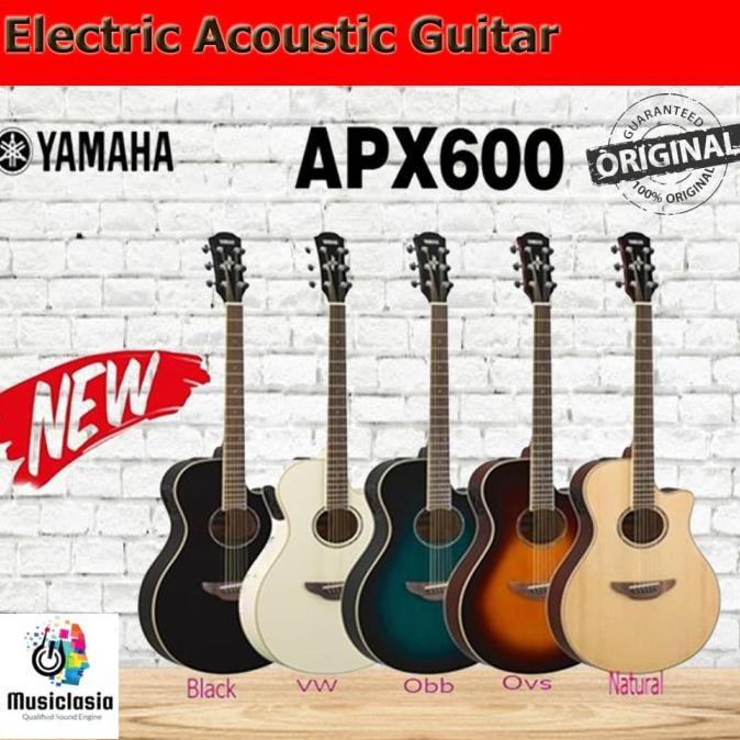 Gitar Akustik Elektrik Yamaha Apx600 / Apx 600 (Penerus 500Ii / 500 ) - Black