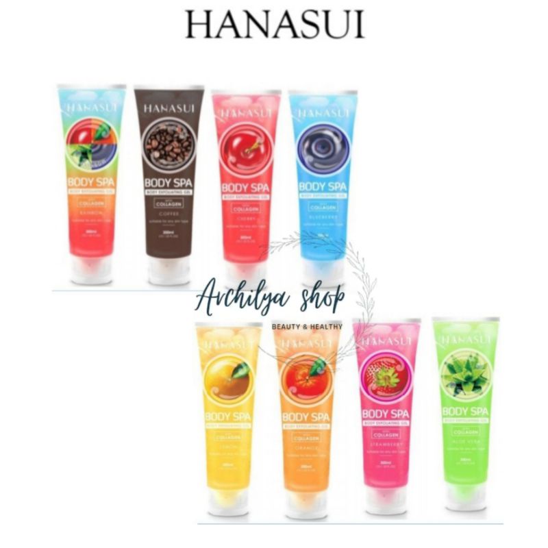 Hanasui Body Spa Body Exfoliating Gel 300ml /Pembersih Perontok Daki