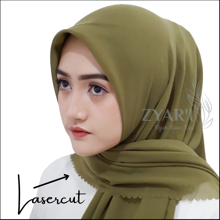 

Hijab Laser Cut Bella Segiempat / Kerudung Segi empat laser / Jilbab Lasercut