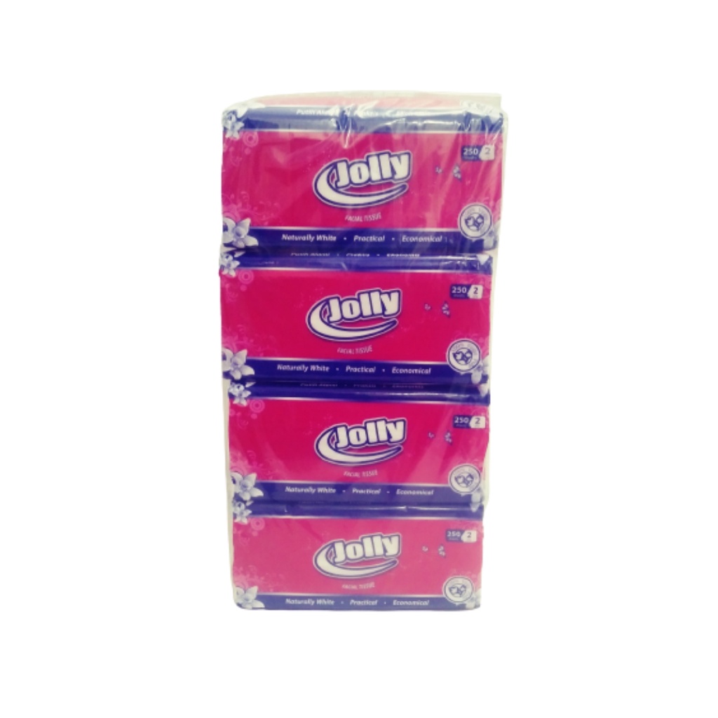 JOLLY, FACIAL TISSUE 4x250'S
