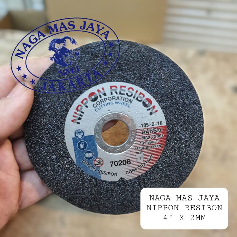 BATU GERINDA POTONG NIPPON RESIBON 4 INCH X 2MM / BATU GURINDA POTONG NIPPON RESIBON 4" X 3MM / NIPP