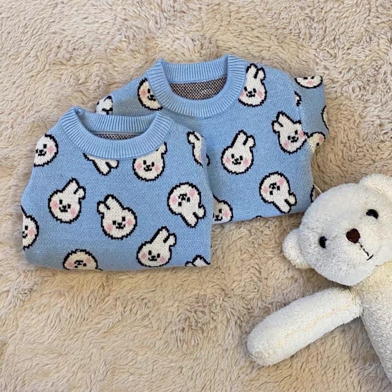 Blue Bunny Knit Baju Rajut Sweater Anjing Kucing Lucu