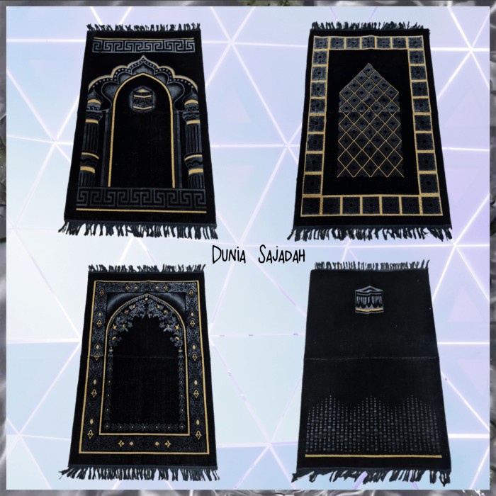 (PROMO) Sajadah Turkey Tebal Hitam / Sajadah Turki Hitam / Sajadah Besar Hitam