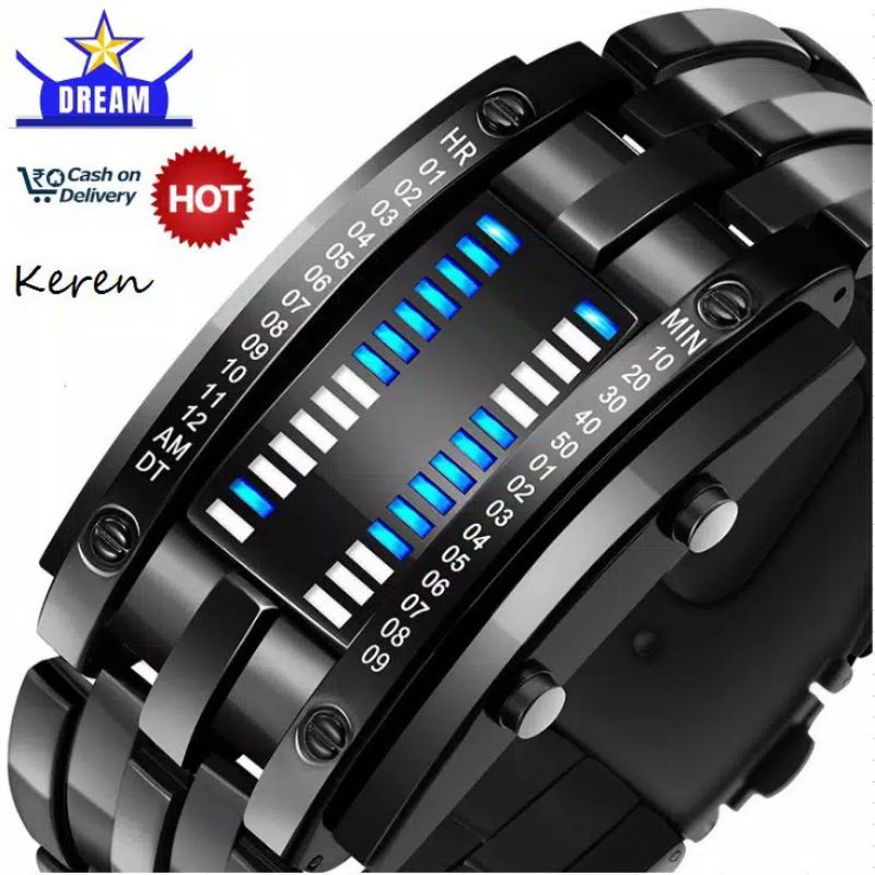 JAM TANGAN PRIA DIGITAL JAM TANGAN RANTAI KEREN IRONMAN MEN's WATCH