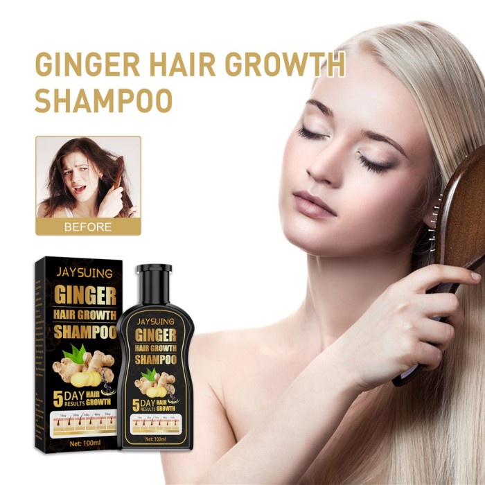 JAYSUING Ginger Hair Growth Shampoo Penumbuh Rambut Botak Tipis Rontok