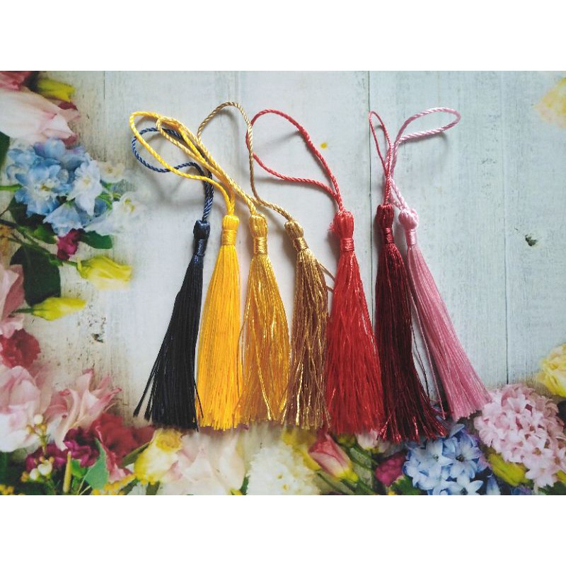 Tasel / tassel rumbai warna per lusin hiasan parsel hampers  lebaran idul fitri