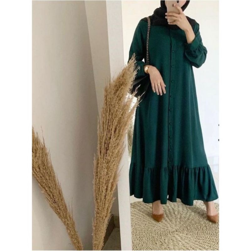 DRESS MUSLIM WANITA GAMIS MOSCREPE ARABIAN PREMIUM VDYK-038Warna: Hitam, Nevy, Maroon, Mocca, OliveU