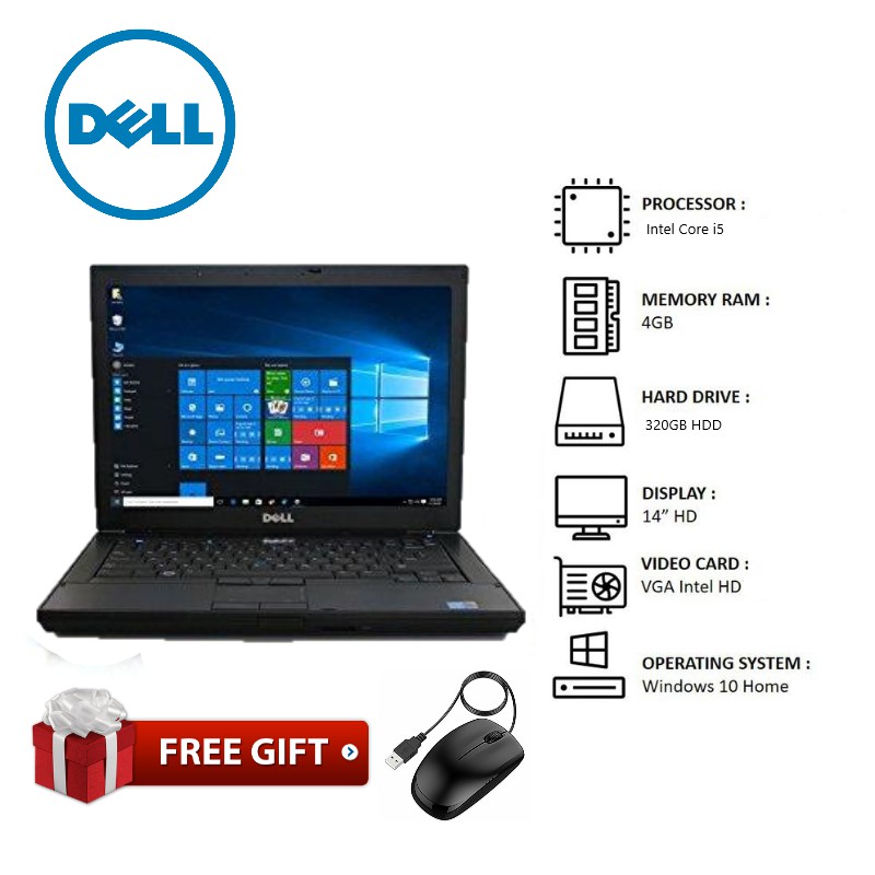 Laptop DELL Intel Core i5 E6410 RAM 4GB/HDD 320GB Mulus